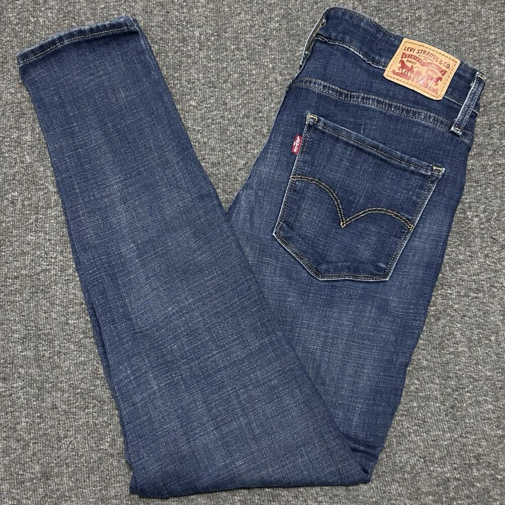 Levi's 721 Women's High Rise Skinny Stretch Jeans Blue Denim Sz 31 (30x29)
